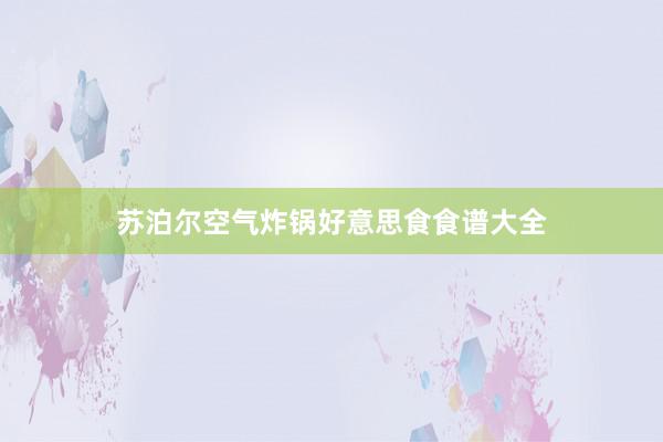 苏泊尔空气炸锅好意思食食谱大全